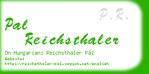 pal reichsthaler business card